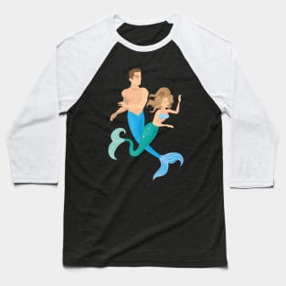 A mermaid and a merman Baseball T-Shirt